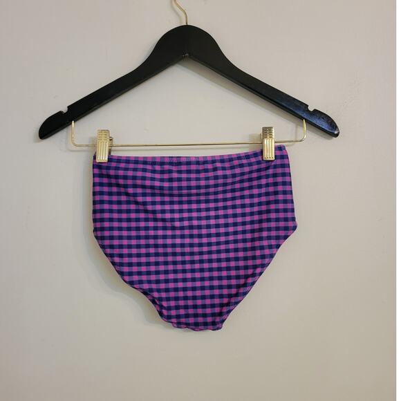 NWT J. Crew Crewcuts Girls Purple Gingham Bikini "Bottom Only" 10 - Picture 3 of 4
